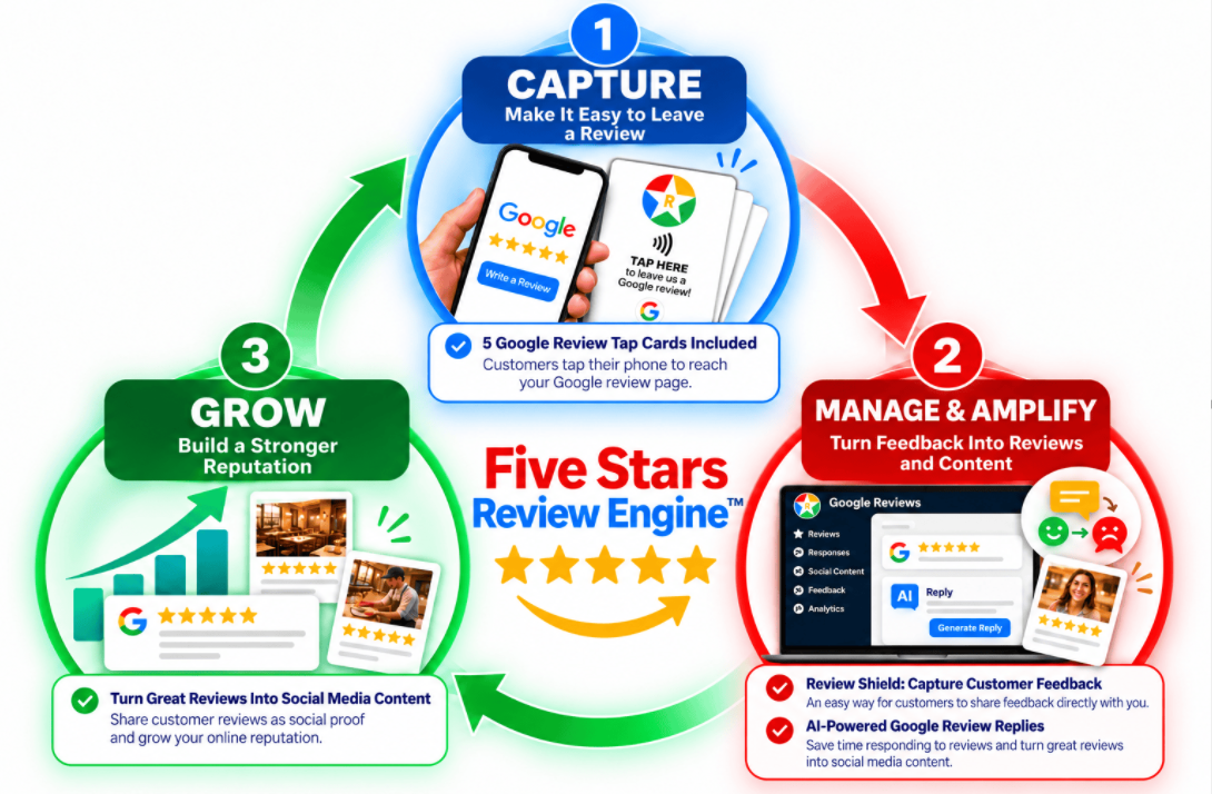 The Five Stars Review Engine™: Capture, Manage & Amplify, Grow